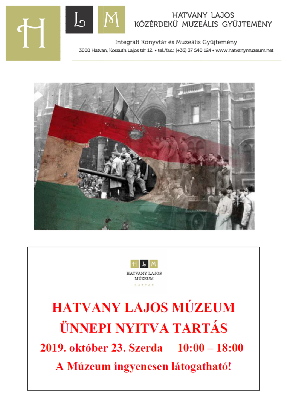 unnepi nyitvatartas 2019 oktober 23